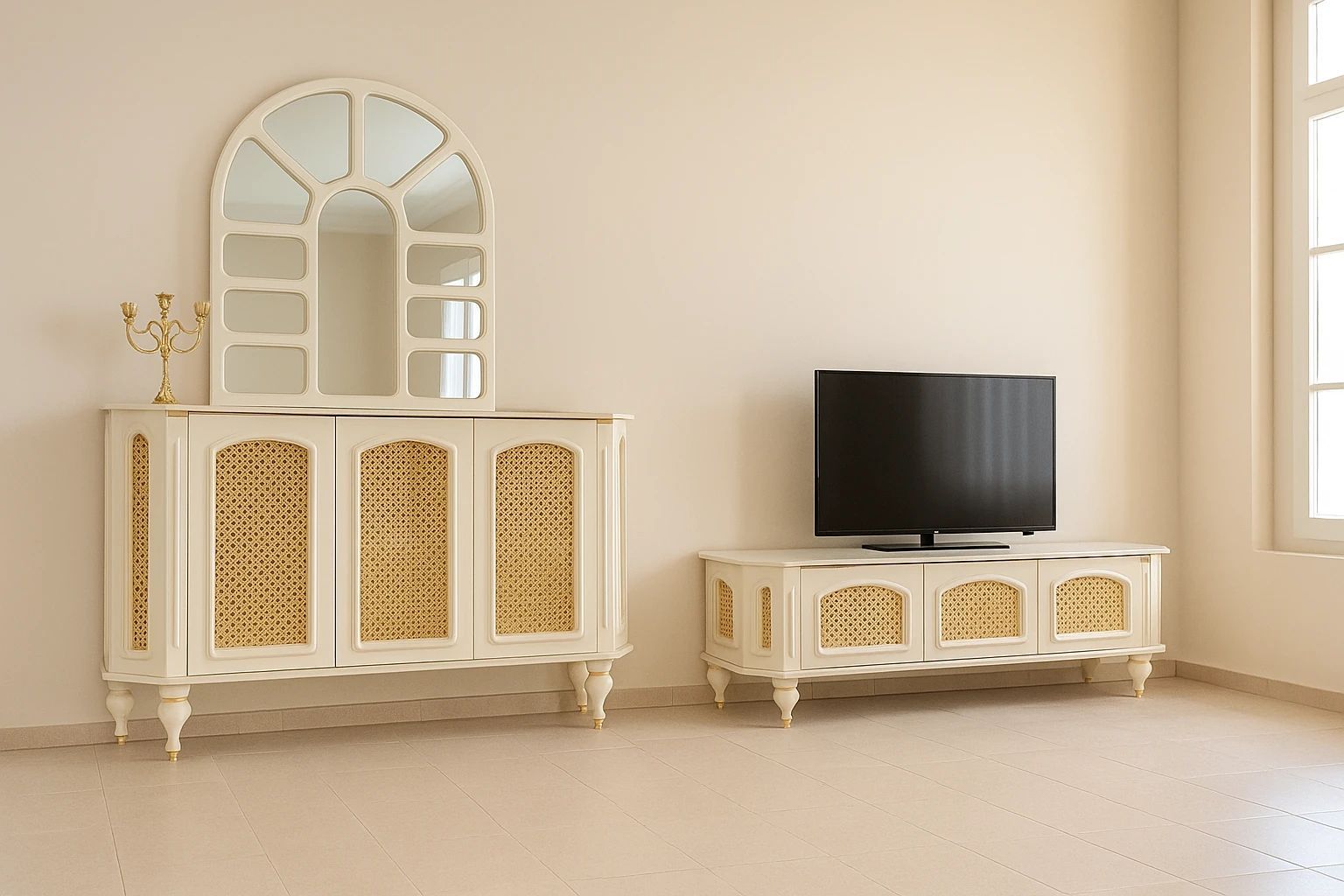 ست چوبی و کنسول و میز tv