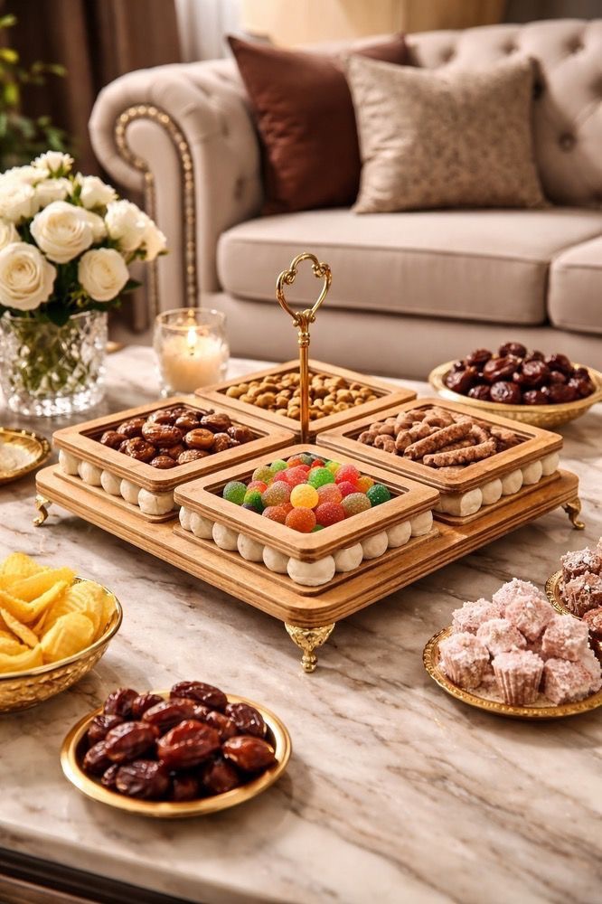 اردو خوری چوبی مهره ای مدل آیناز