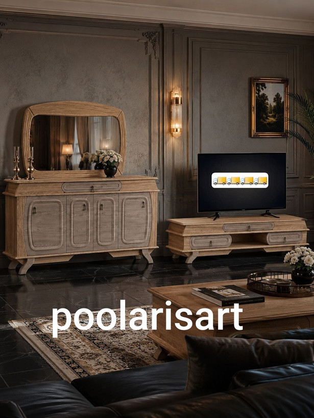 ست چوبی و کنسول و اینه ،میز tv، جاکفشی مدل آیسانا