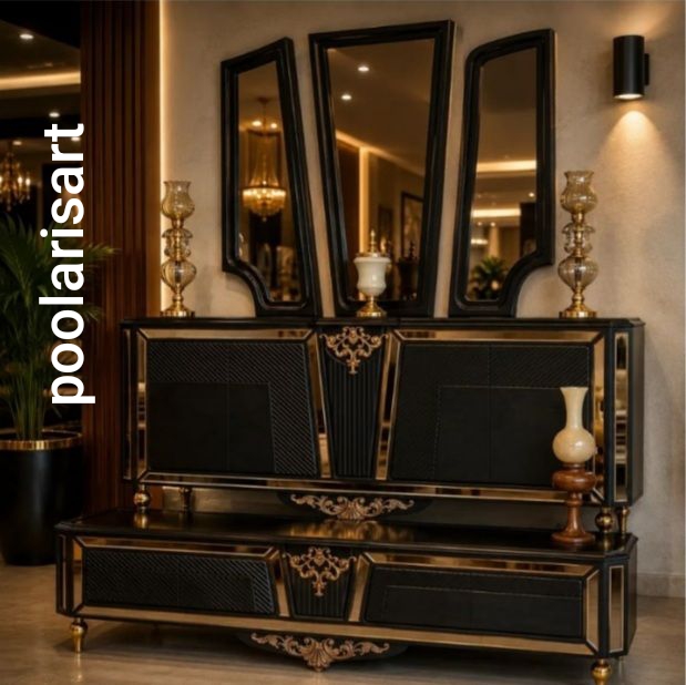 ست چوبی و کنسول و میز tv مدل رستا