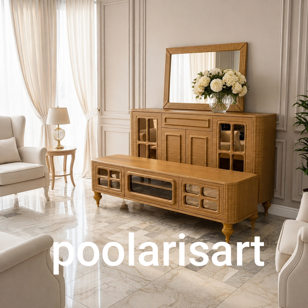 ست کنسول و‌آینه و میز تی وی مدل مهرو