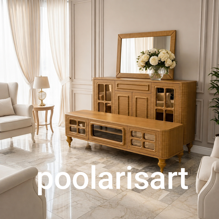 ست کنسول وآینه و میز تی وی مدل مهرو